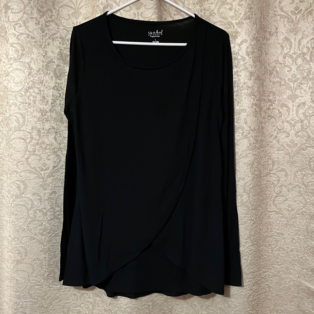 Black long sleeve maternity and nursing top. Size L.